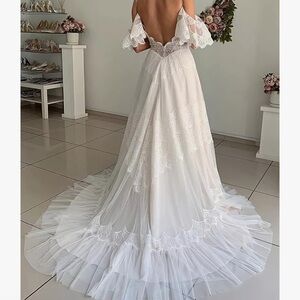 Elegant White Lace Off-Shoulder Dress